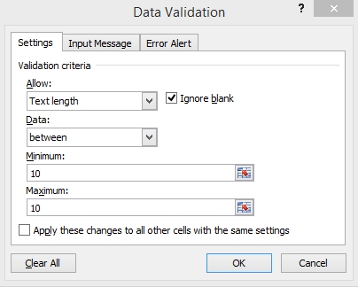 Coretan Kecil Membatasi Inputan Pada Cell Excel