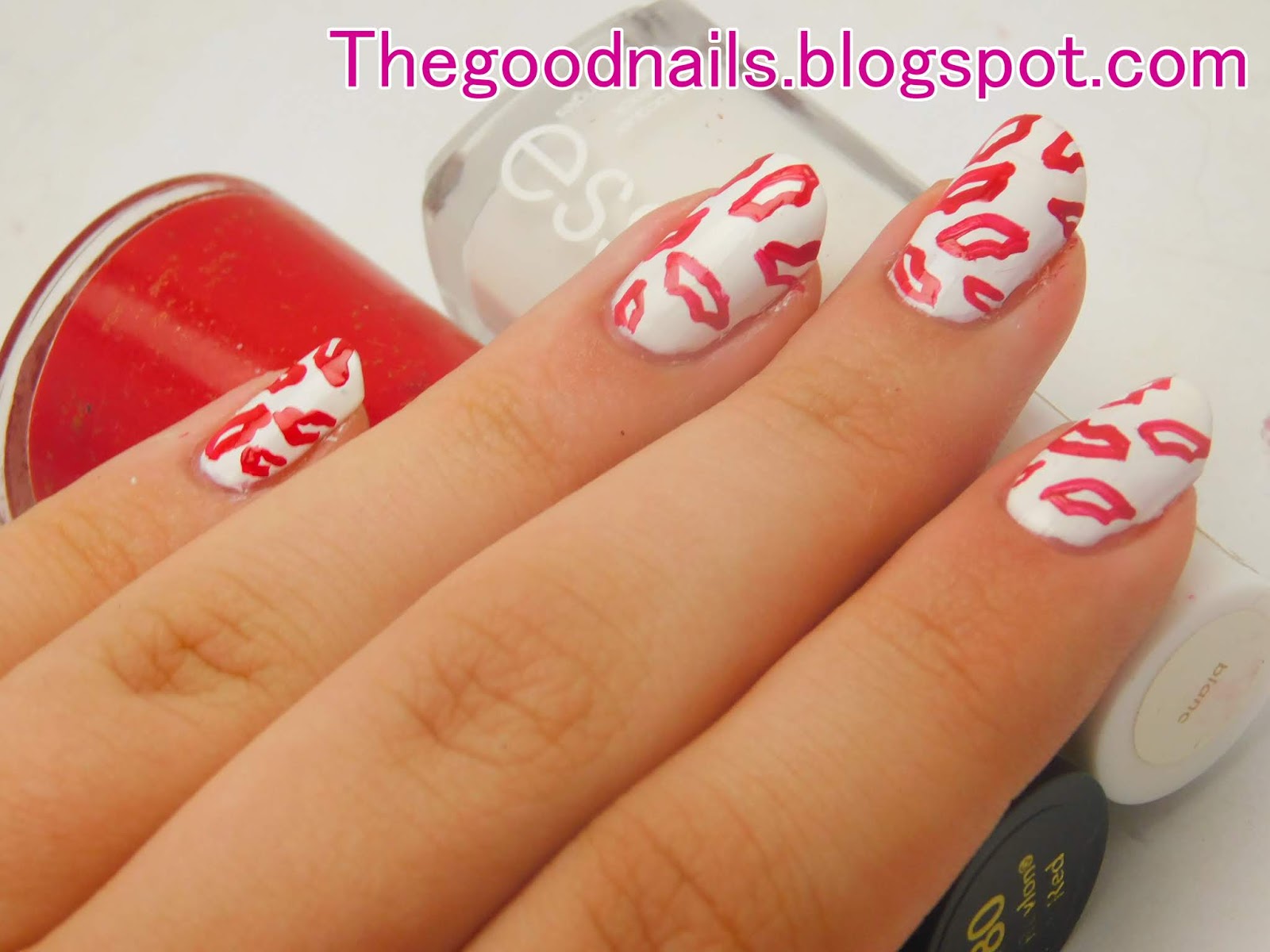 Valentines Day Red Lips Nail Art Tutorial