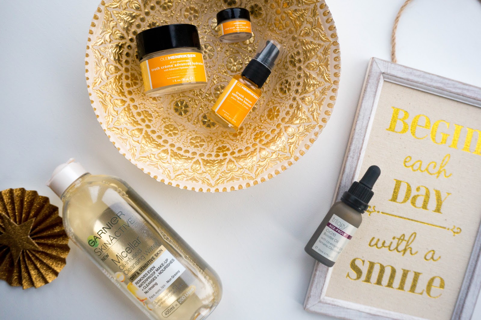 New skincare on trial, Ole Henriksen The Whole Truth Kit, Garnier Micellar Oil Infused Cleansing Water, Trilogy CoQ10 Booster Oil