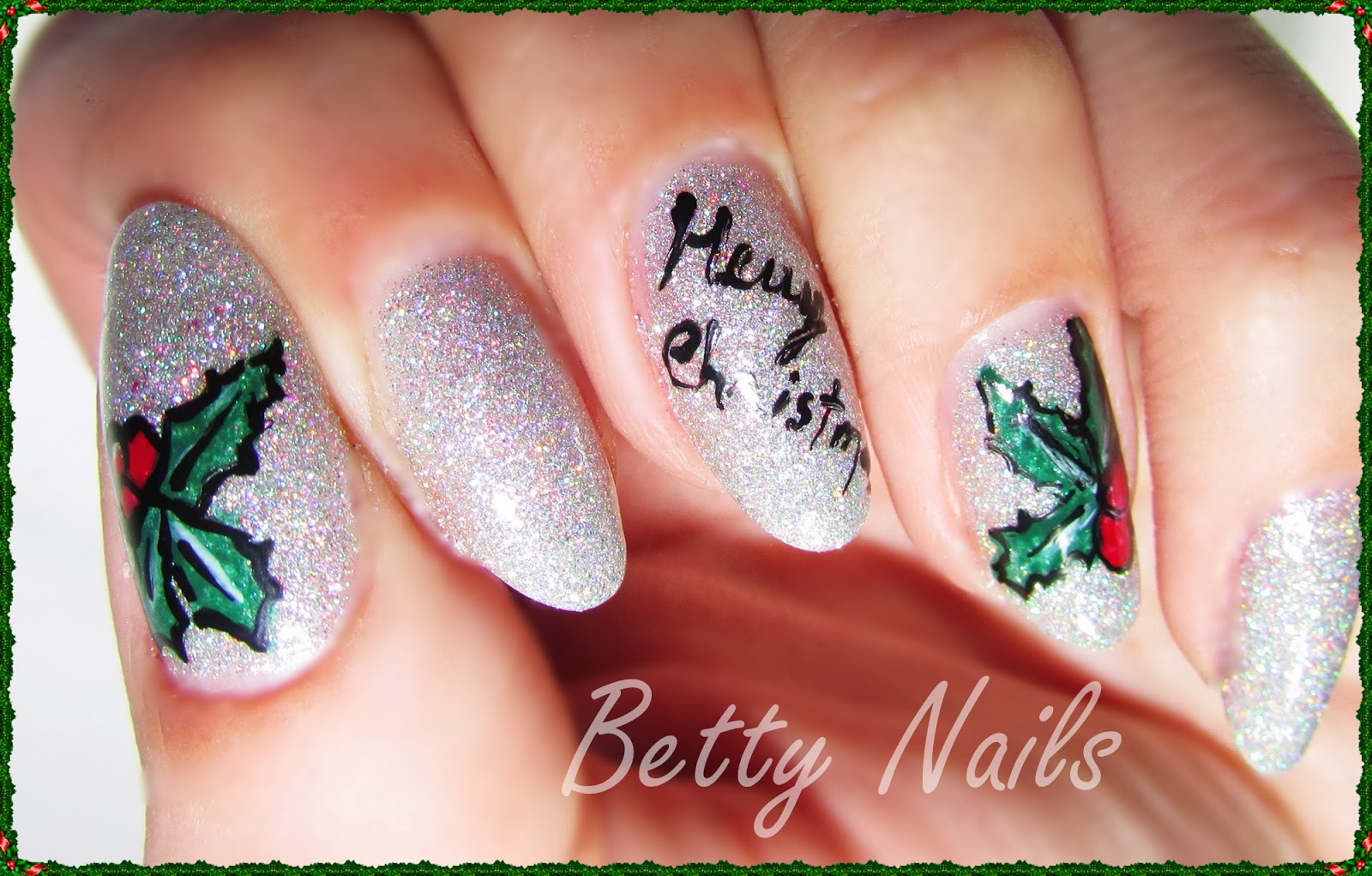 Betty Nails Purple Professional Crystal Christmas Nail Art