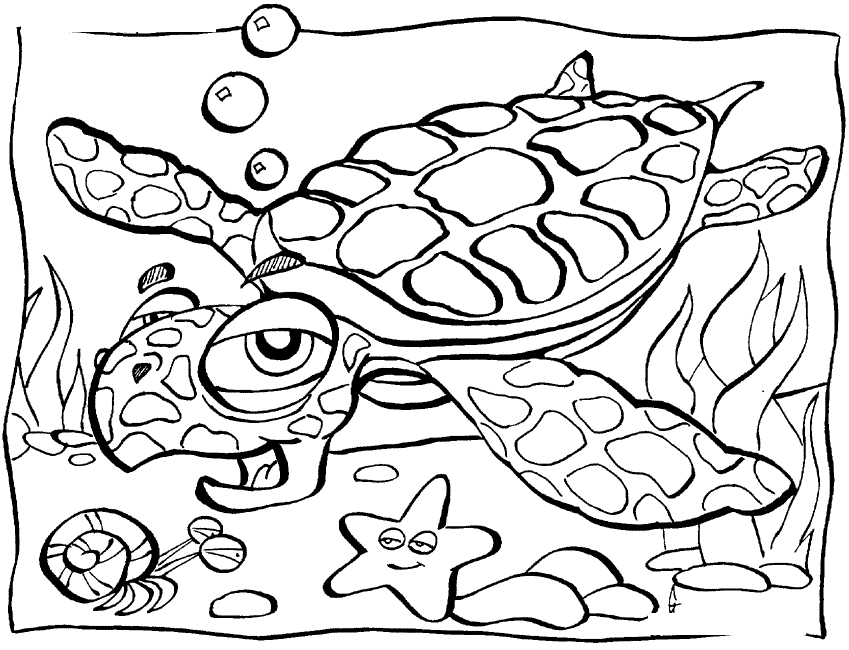 Baú da  Desenhos Fundo do Mar para colorir
