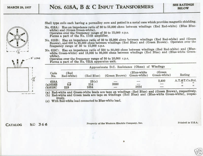 J&K Audio Design Western Electric WE 618B