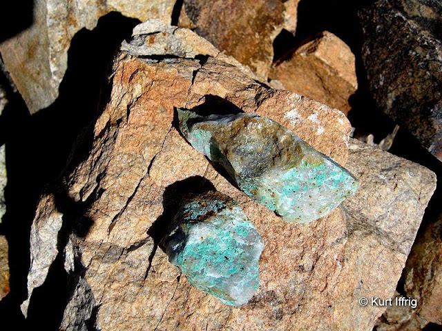 Ore samples from one of the Desert Queen Mine's four main shafts.