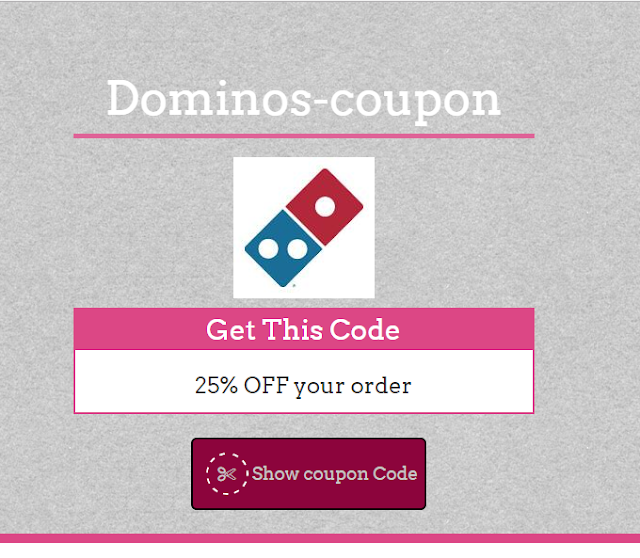 Dominos 35% Coupon Code May 2017