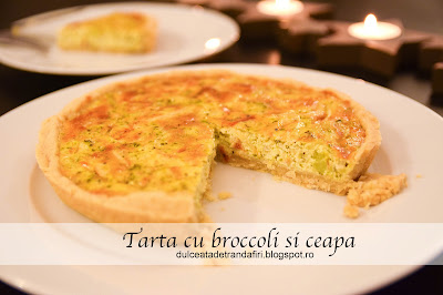 Tarta cu broccoli si ceapa