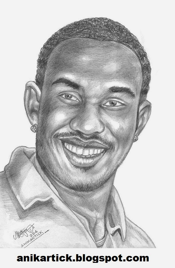 Dwayne bravo bravo west indies captain one of the best bowlers in the world bowler of chennai super kings portrait pencil sketch by artist Dwayne bravo bravo west indies captain one of the best bowlers in the world bowler of chennai super kings portrait pencil sketch by artist