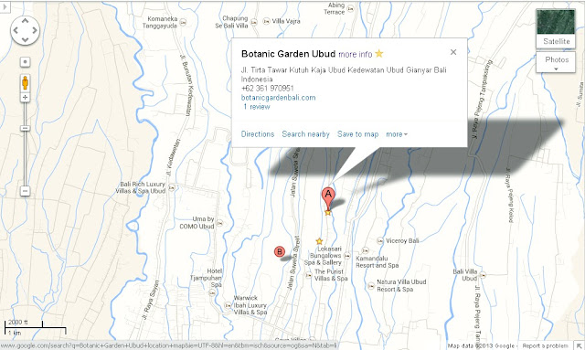  volition back upwardly you lot to honor street guidance BaliTourismmap: Location Map of Botanic Garden Ubud, Bali Island