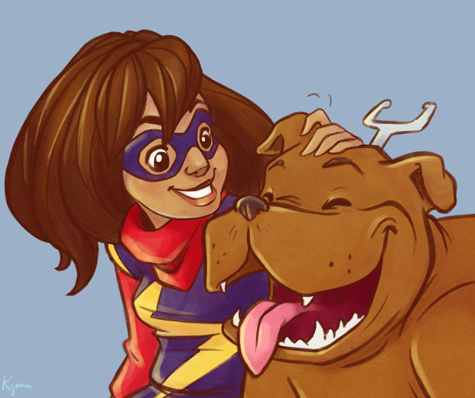 The Art of Kyrstin Avello Ms Marvel and Lockjaw