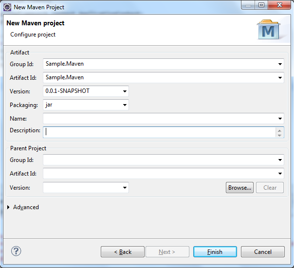 Information on JAVA. Sample Spring Example with Maven(POM)