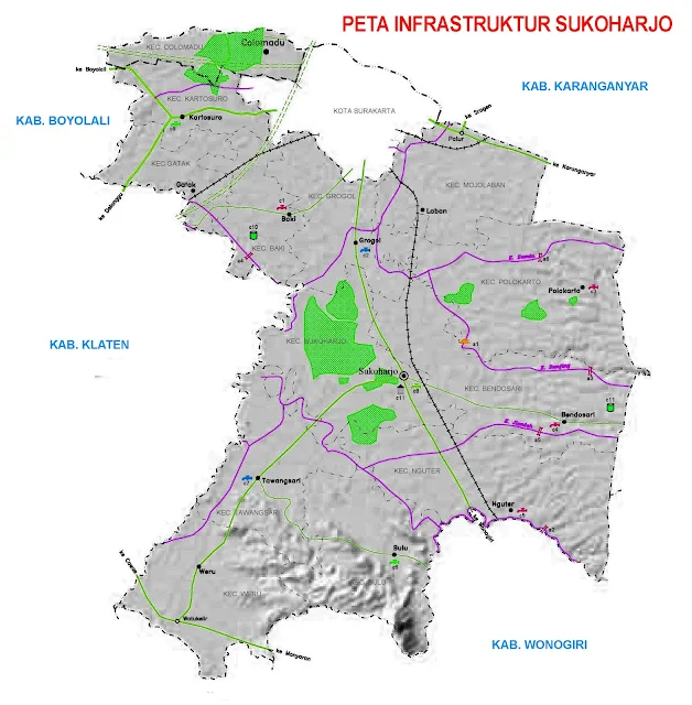 Gambar Peta Infrastruktur Kabupaten Sukoharjo