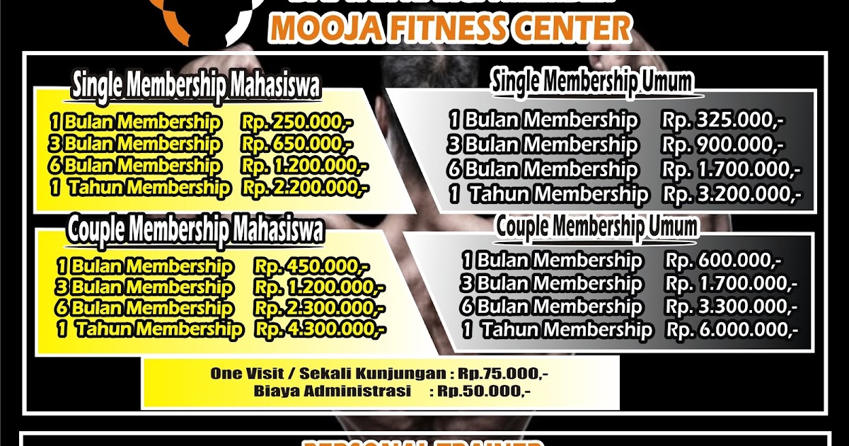 Harga Member MOOJA FITNESS Harga Baru Membership Mooja Fitness