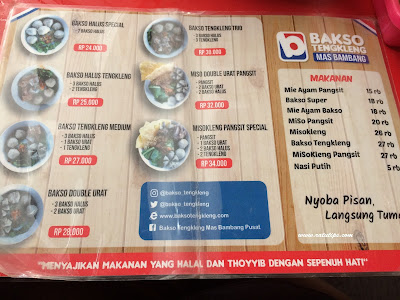 Menu Bakso Tengkleng Mas Bambang