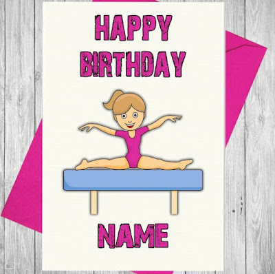 Gymnastics Birthday Card