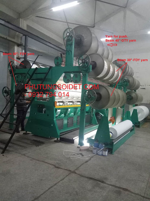 Máy dệt vải lông khổ rộng 90’’, 100’, 110’, 130’’ / Warp knitting machine 90’’, 100’, 110’, 130’’ for long plush fabric: