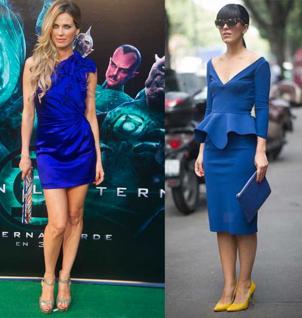 Que calzado puedo utilizar con el vestido azul ?