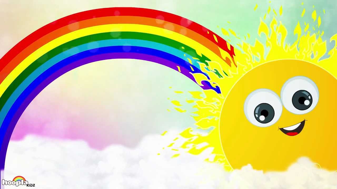 Gambar Kartun Pemandangan Pelangi Keren Bestkartun