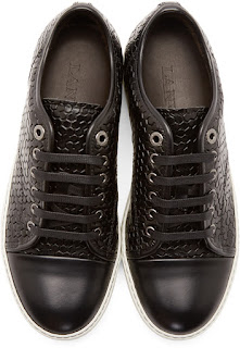 Enlightenment For The Feet: Lanvin Black Leather Labyrinth Sneaker ...