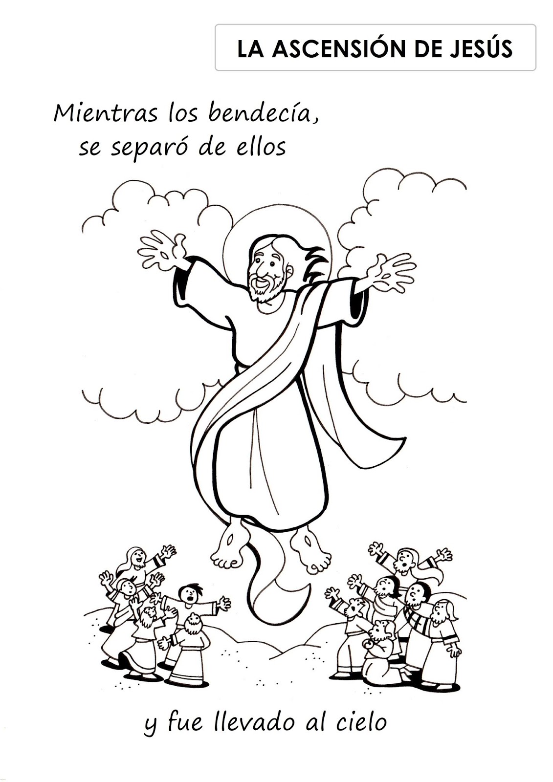 El Rincón de las Melli DIBUJO La ascensión de Jesús