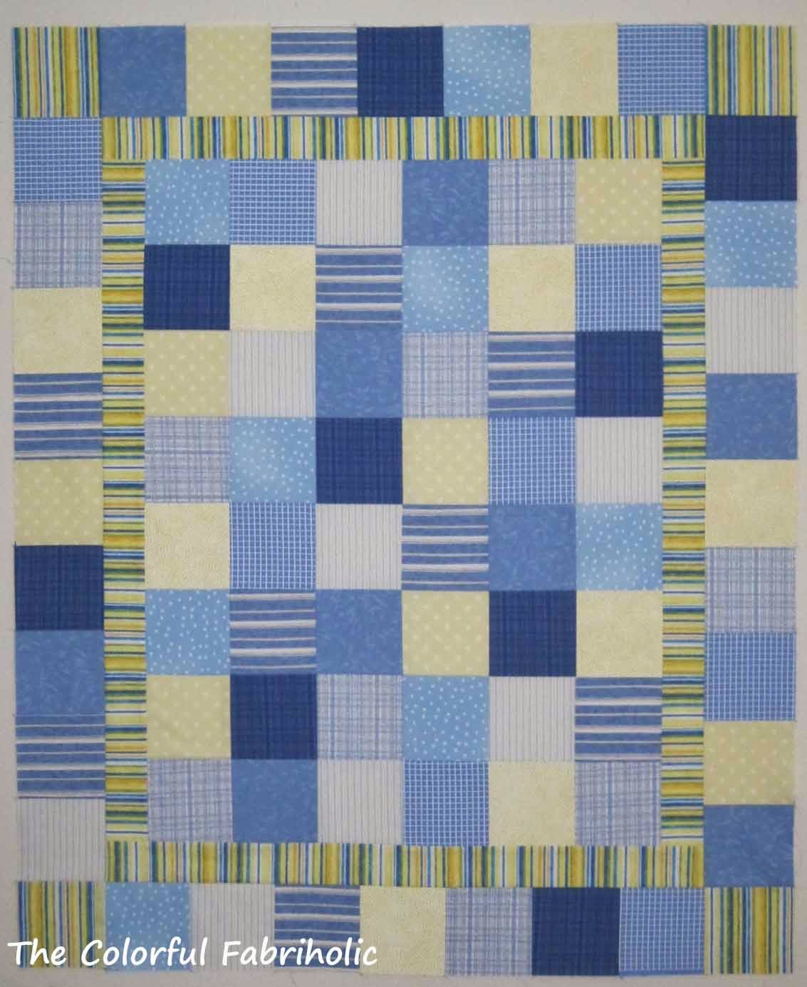 The Colorful Fabriholic DWM 2/17/14 A blue baby quilt