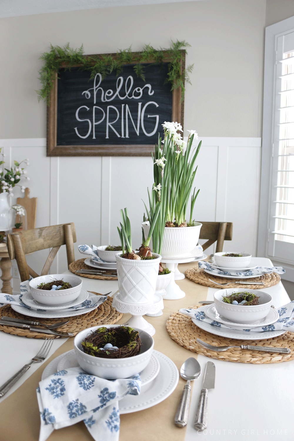 COUNTRY GIRL HOME : SIMPLE SPRING TABLESCAPE