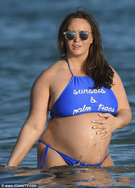 Pregnant in a bikini