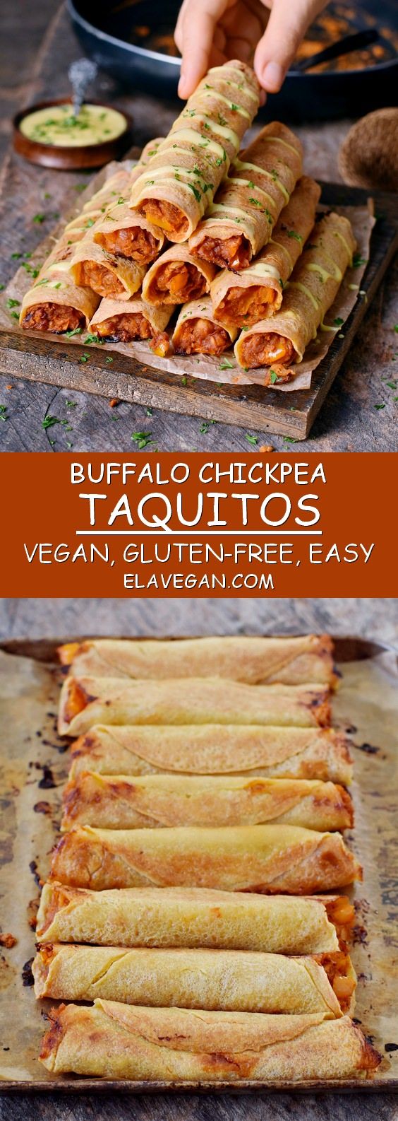 Buffalo Chickpea Taquitos My Recipes