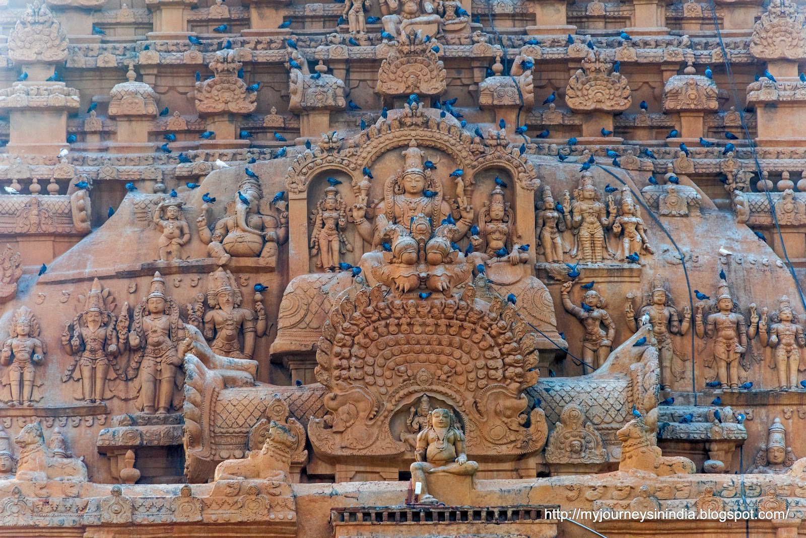 Thanjavur Brihadeeswarar Temple Tower closeup