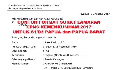 format surat lamaran kerja