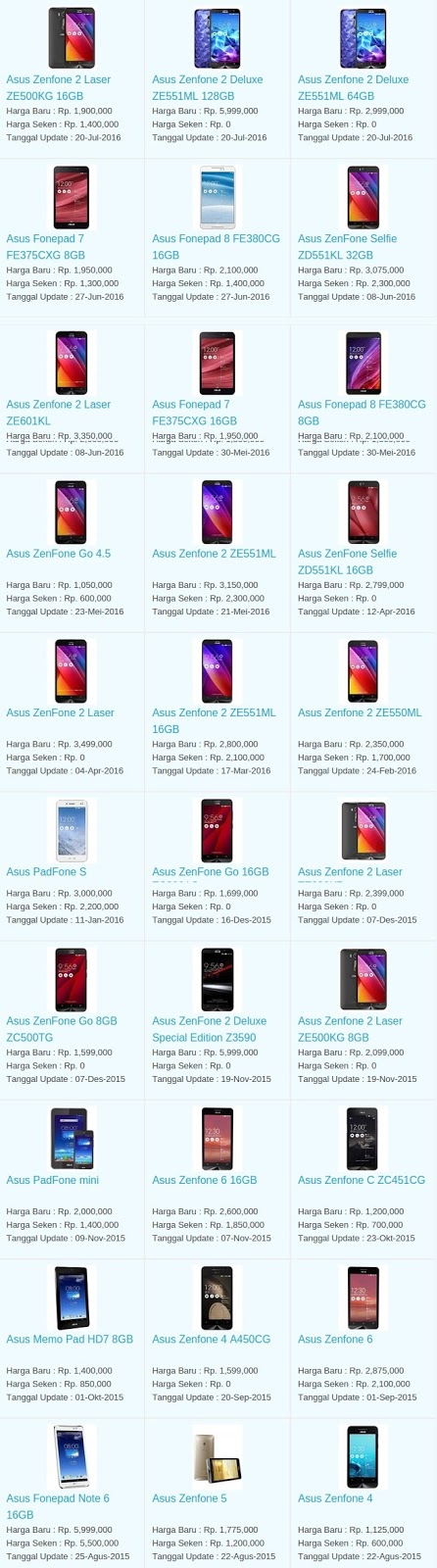 Harga Hp Terbaru Asus Agustus 2016 Harga Hp Terbaru Asus Agustus 2016