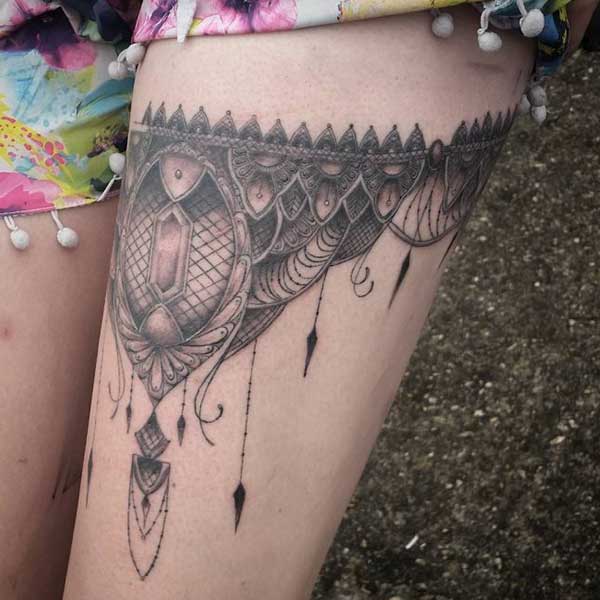 sexy garter tattoo sexy garter tattoo