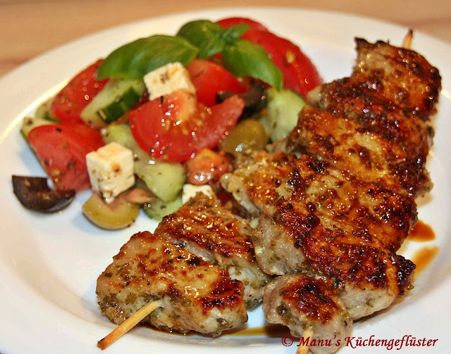 Manus Küchengeflüster: Souvlaki - marinierte Fleischspießchen