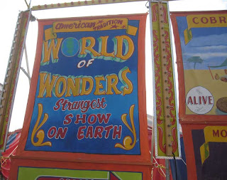 World of Wonders painted title sign