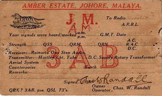 3ab Vintage QSL Cards From Malaya