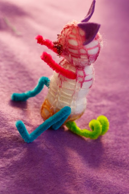 One Little Imp: Some things aren't perfect - a bit of French knitting whimsy