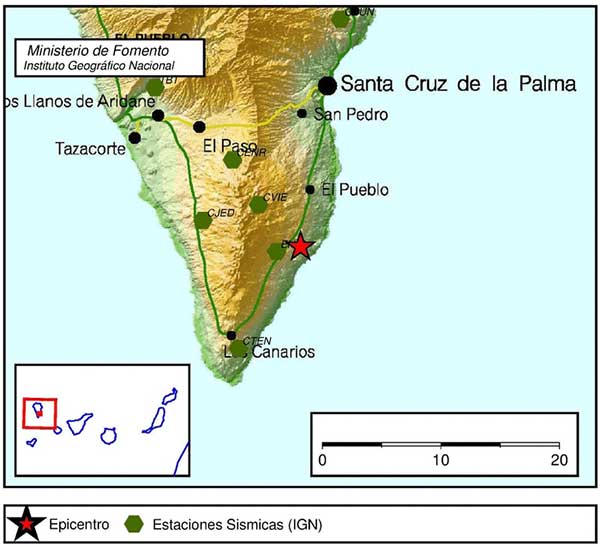Terremoto en El Pueblo, Isla de La Palma Terremoto en El Pueblo, Isla de La Palma
