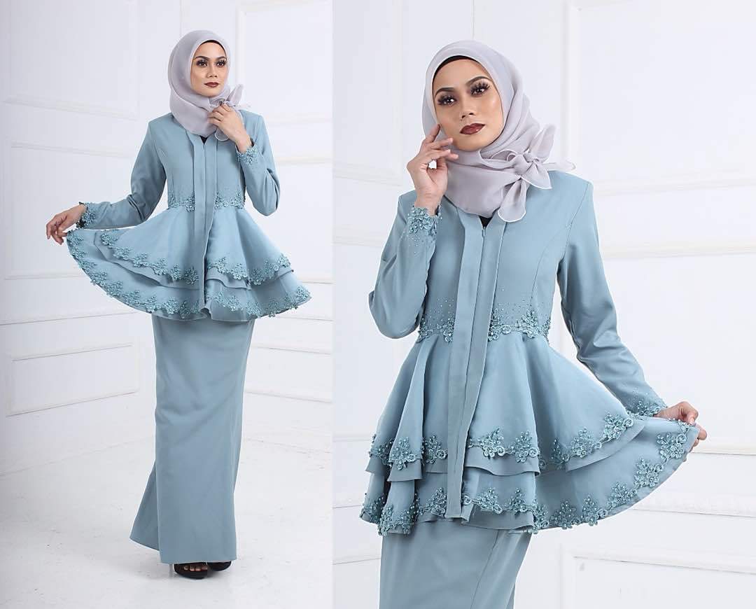 busana nikah model peplum