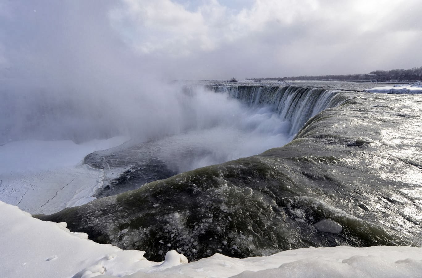Transforming India Partially Frozen Niagara Falls