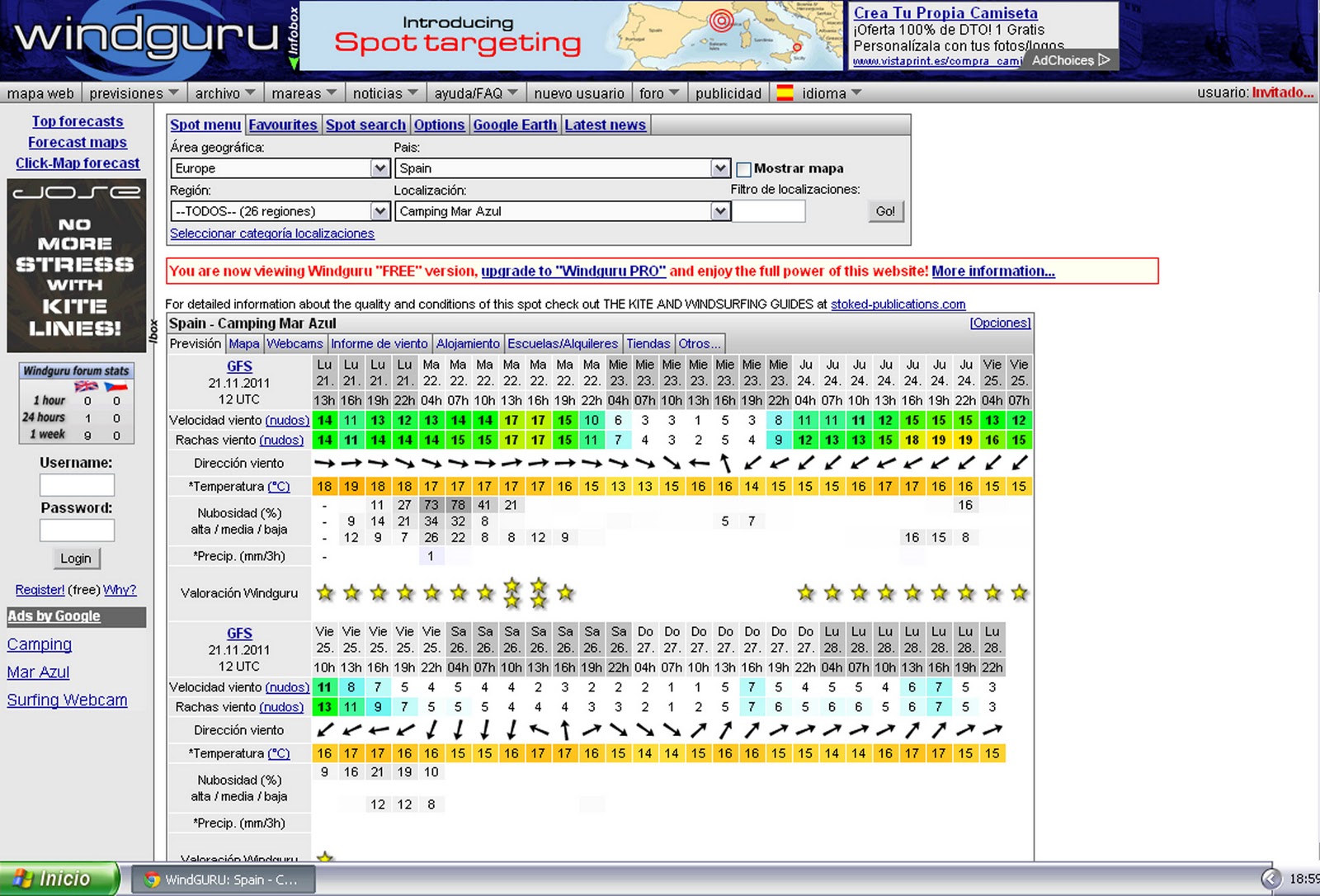 club windsurf & kite Mar Azul noviembre 2011