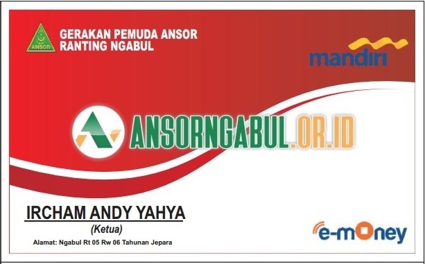 Berikut Desain E Money Kta Gp Ansor Ngabul Dan Manfaatnya