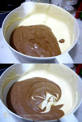 Orange Chocolate marble Chiffon Cake and tips how to make marble pattern-Çitra'sHomeDiary. #chiffoncake #marblecake #kekmarmer #chocolatecake #orangecake #orangechiffon