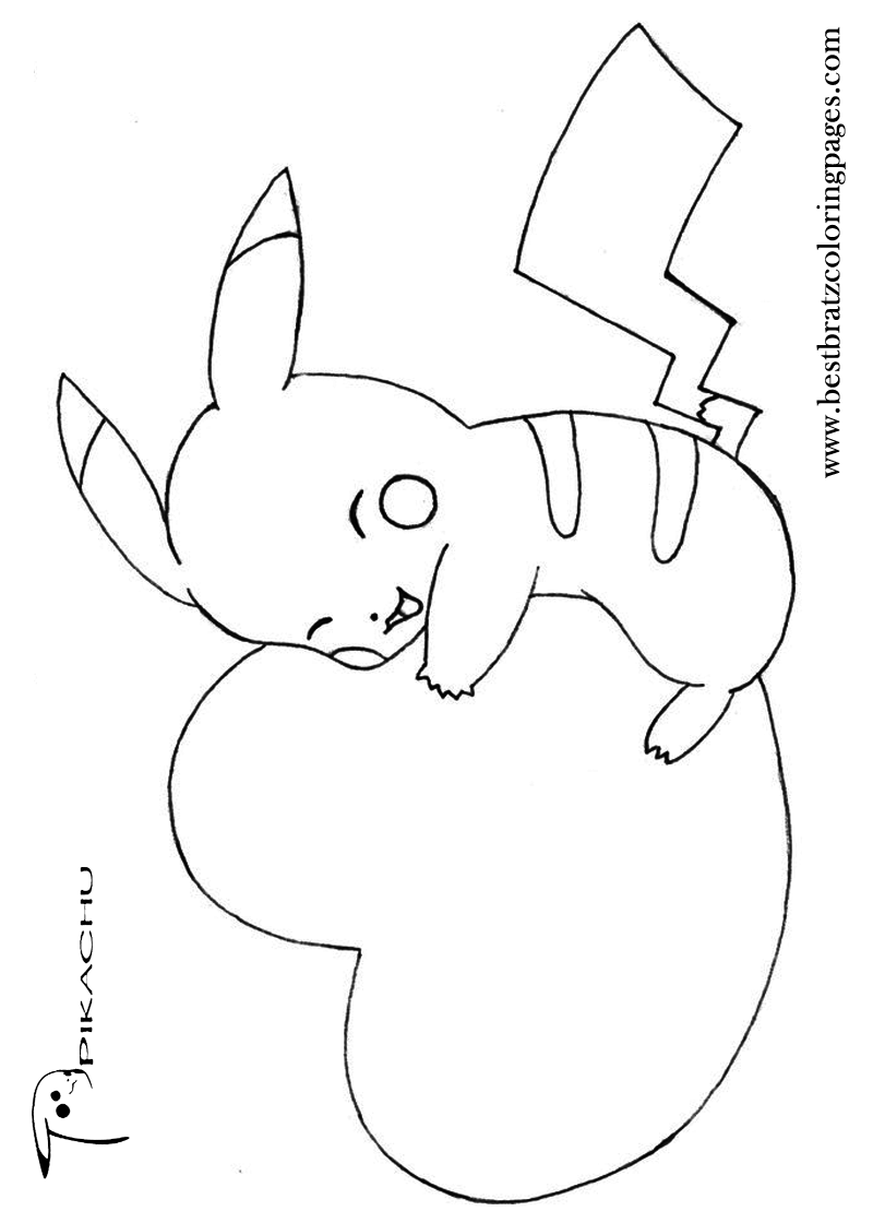 Baby Pikachu Coloring Page