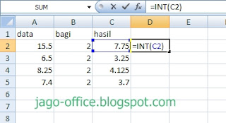Rumus Untuk Membulatkan Angka ke Bawah - Rumus Excel Lengkap