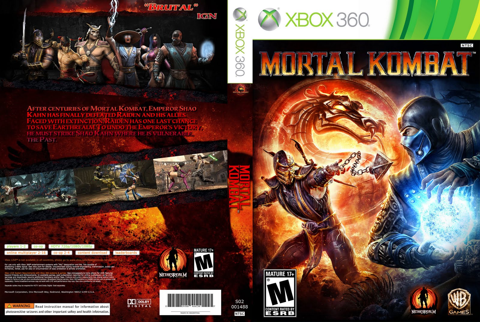 Game+Games Mortal kombat 9 Xbox 360 (Region free)