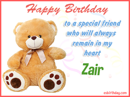 Zair Happy birthday friend Zair Happy birthday friend