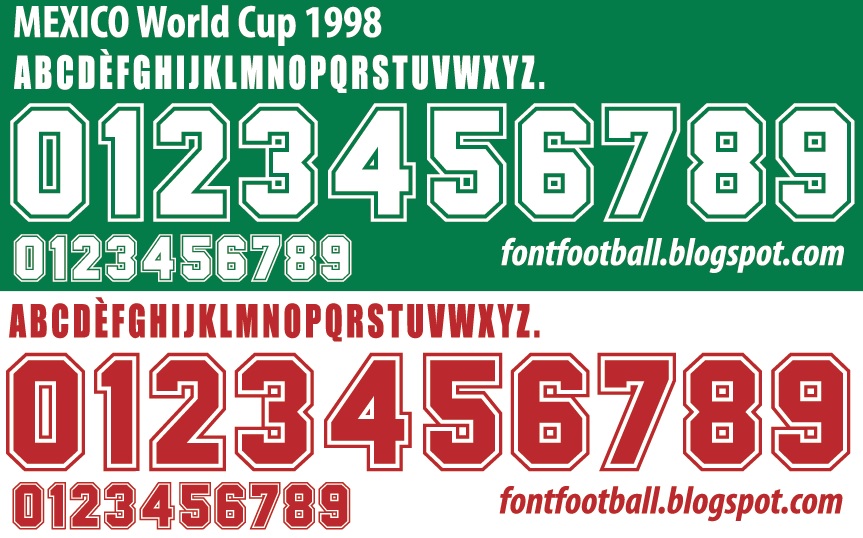 mexico jersey font