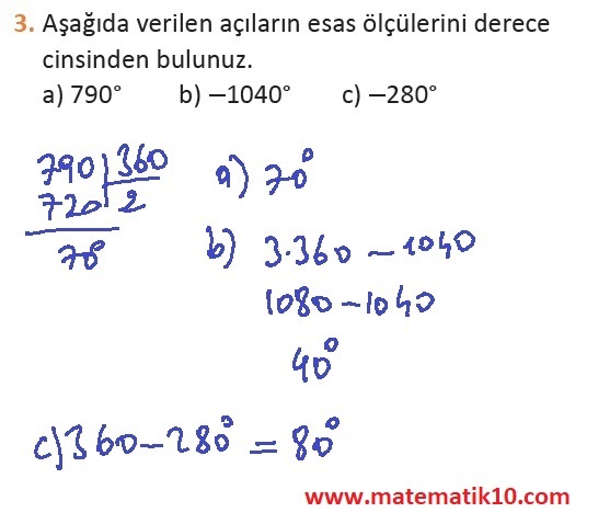 11. Sınıf MEB Yayınları Matematik 19. Sayfa Cevapları