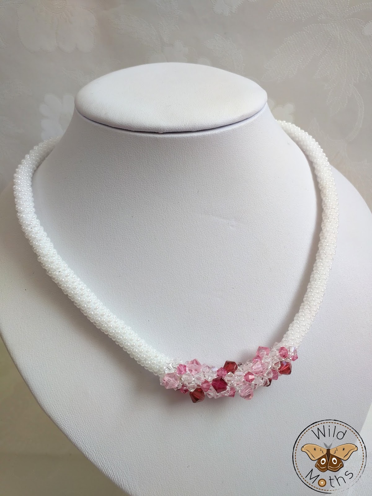 Wildmoths Handcrafted Creations: More Crochet Necklaces with Swarovski ...
