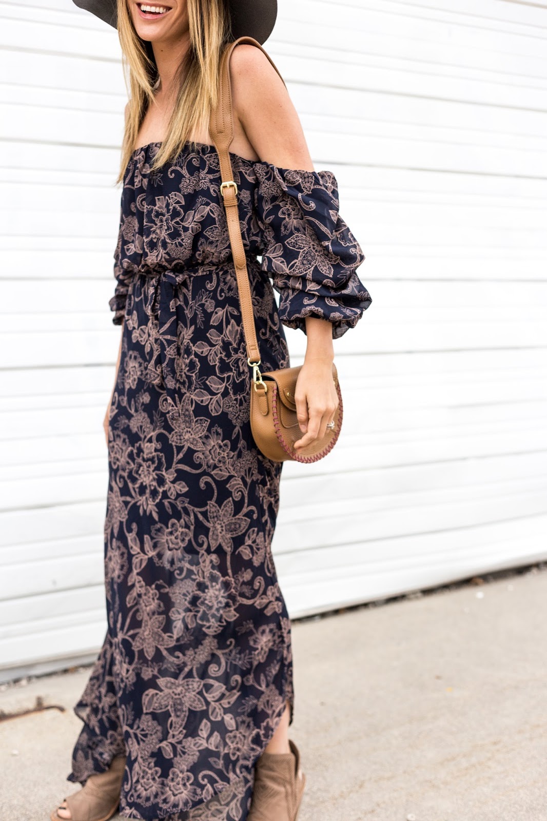 Transitioning Your Favorite Summer Floral Maxi Dress Into Fall by Colorado fashion blogger Eat Pray Wear Love