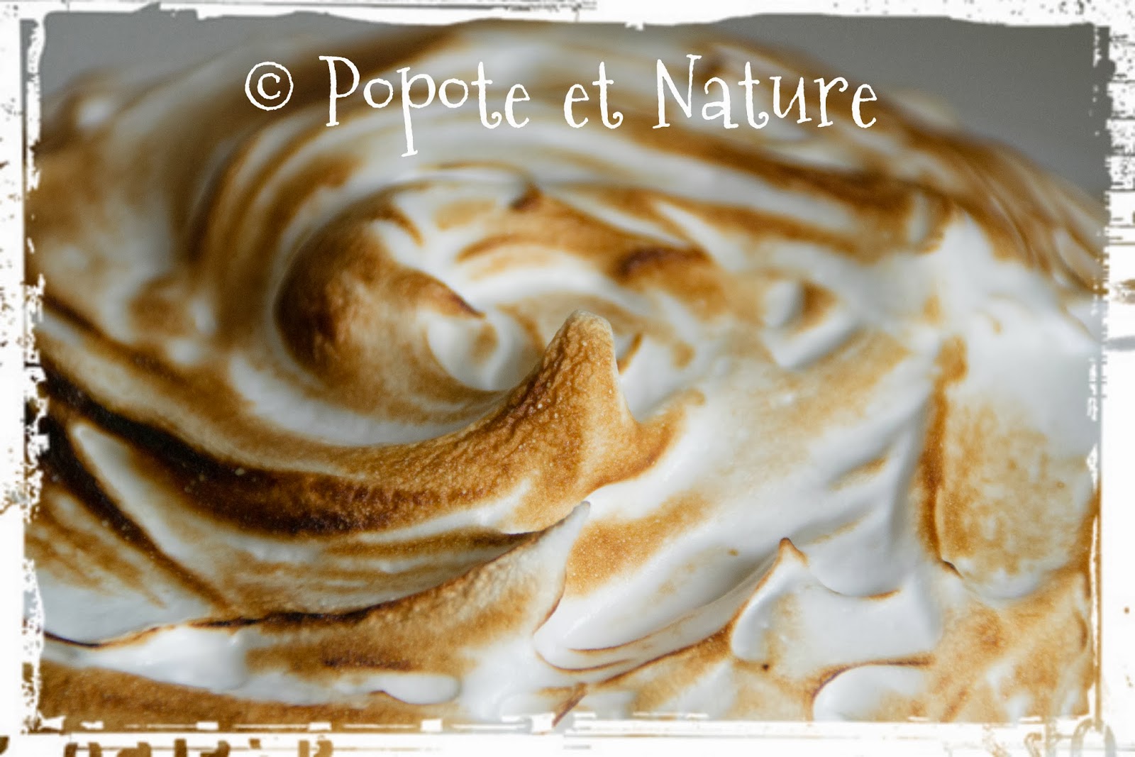 © Popote et Nature - Gâteau de crêpes façon tarte au citron meringuée
