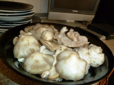 чистим грибы для приготовления 